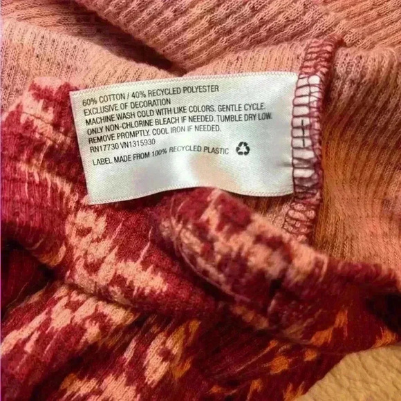 NWT Knox Rose Long Sleeve Flannel Size XXL.. Floral Red & Orange - Picture 8 of 8